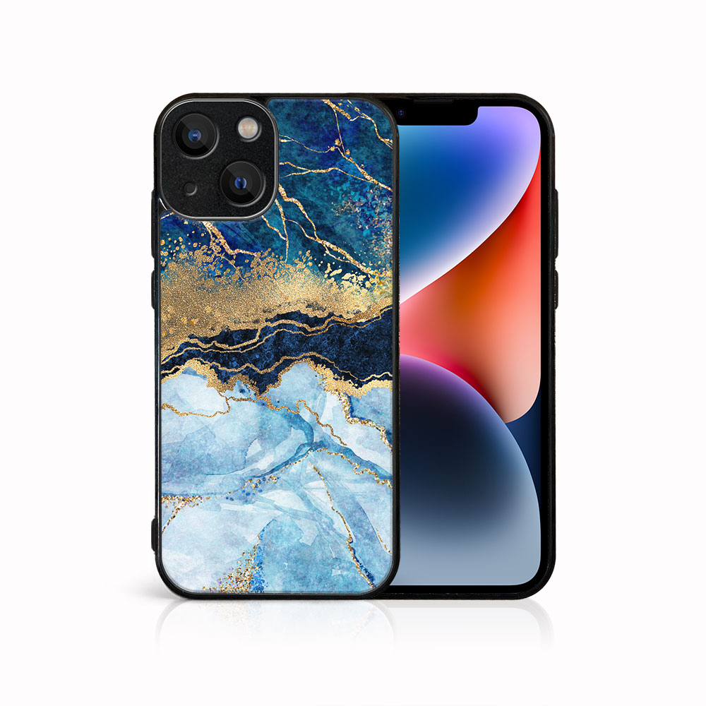 E-shop MY ART Ochranný kryt pre Apple iPhone 15 Plus BLUE MARBLE (141)