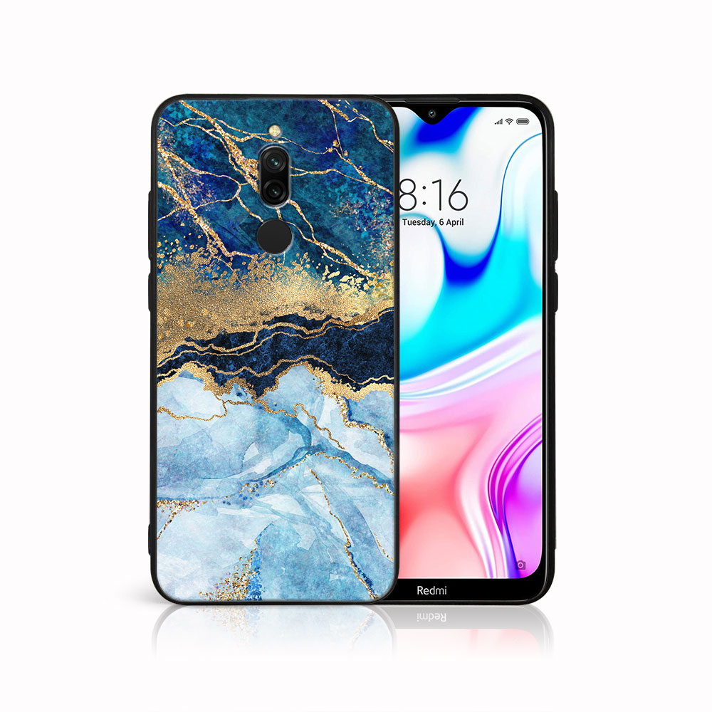 E-shop MY ART Ochranný obal Xiaomi Redmi 8 -BLUE MARBLE (141)