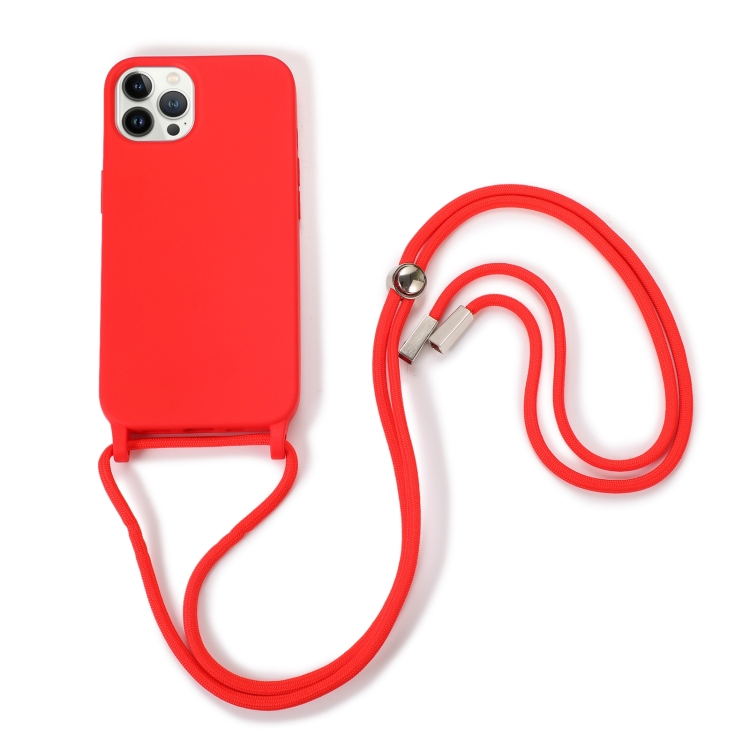 E-shop LANYARD Ochranný kryt so šnúrkou Apple iPhone 13 Pro červený