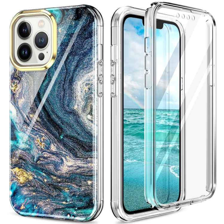 E-shop DUAL ART Odolný kryt pre Apple iPhone 13 Pro Max DARK BLUE MARBLE