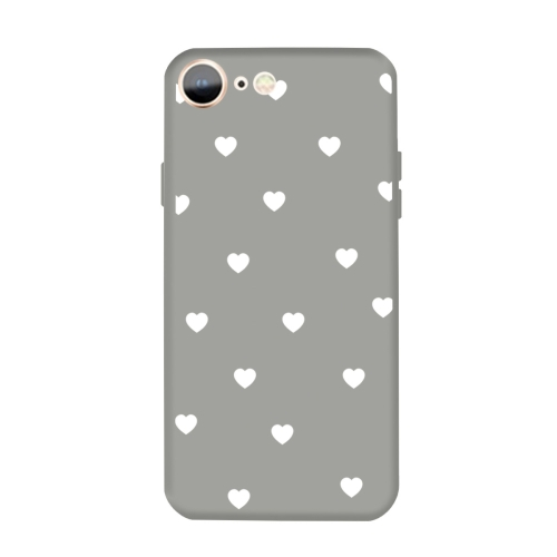 FORCELL HEARTS Silikónový obal Apple iPhone 7 / iPhone 8 / iPhone SE 2022 / 2020 šedý