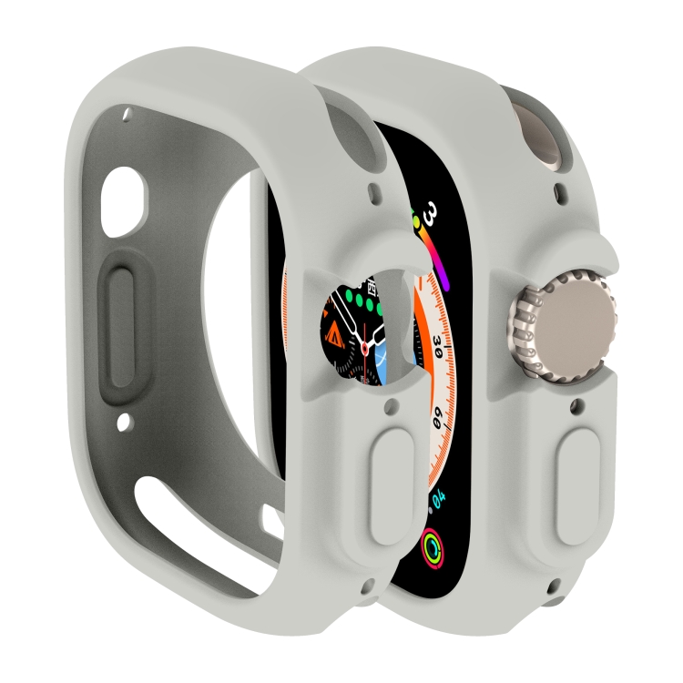 E-shop TPU HALF COVER Obal pre Apple Watch Ultra 1 / 2 / 3 49mm šedý