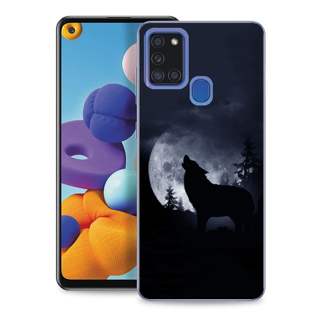 E-shop MY ART Ochranný kryt Samsung Galaxy A21s WOLF (247)