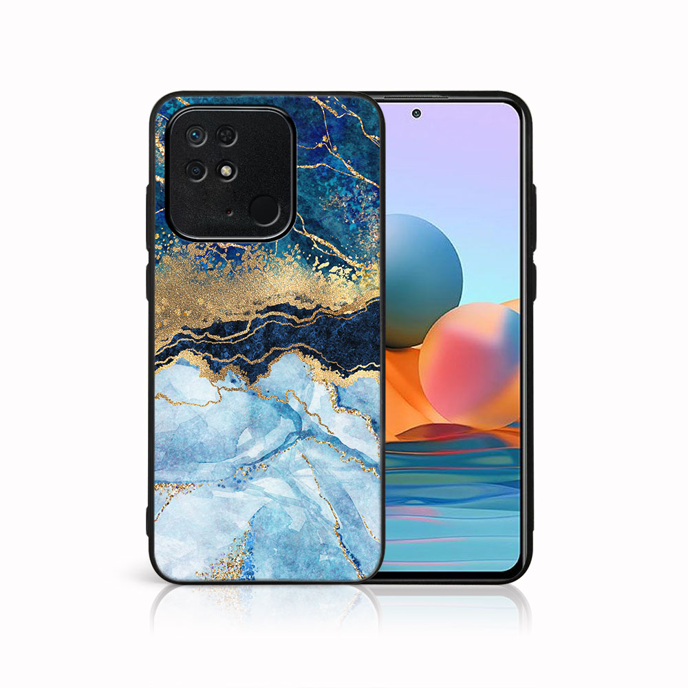 E-shop MY ART Ochranný obal Xiaomi Redmi 10C -BLUE MARBLE (141)