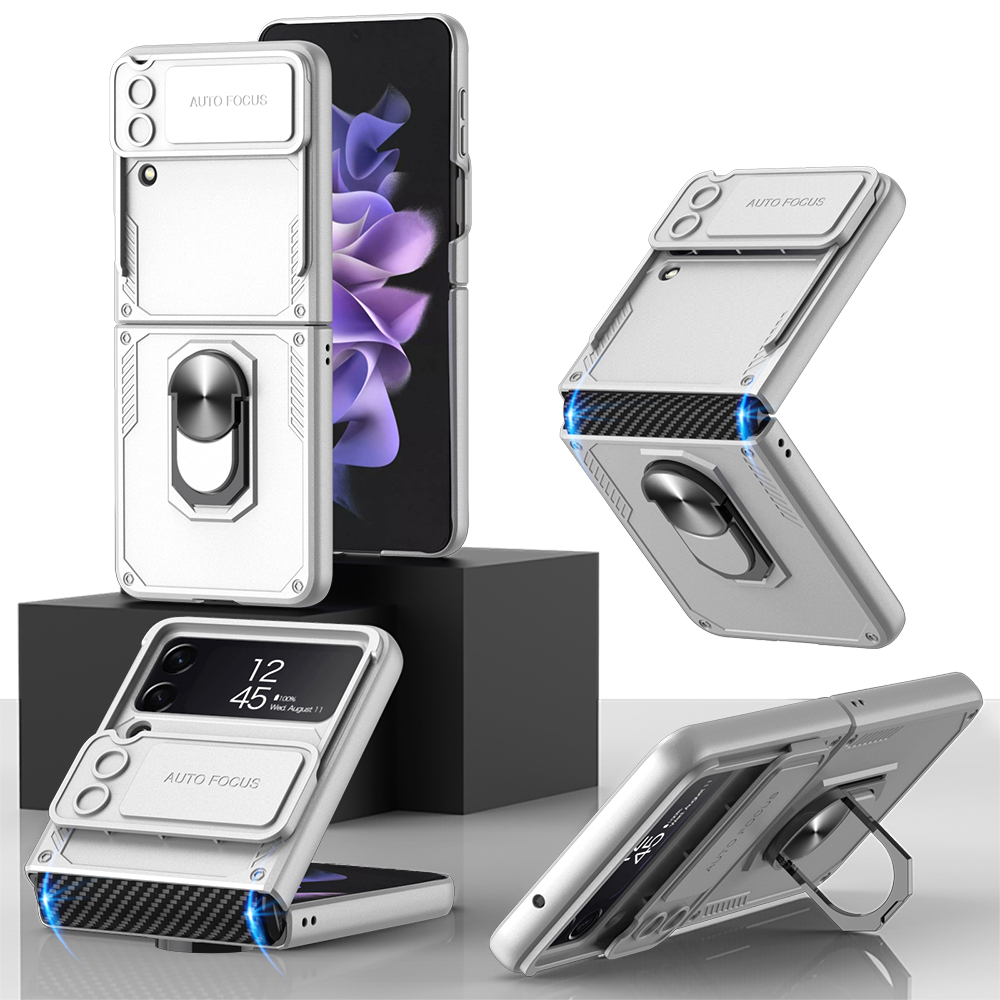 E-shop GKK 51665
GKK RING Ochranný kryt s držiakom Samsung Galaxy Z Flip4 5G strieborný
