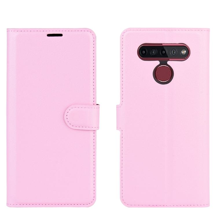 FORCELL LITCHI Peňaženkový kryt LG K41s / LG K51s ružový