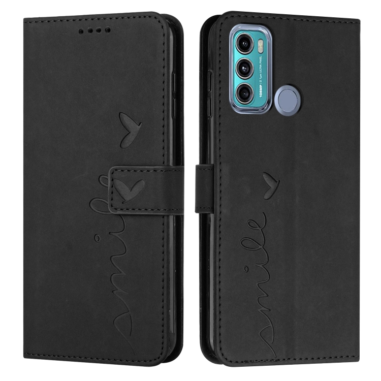 E-shop ART Peňaženkový kryt Motorola Moto G60 SMILE čierny