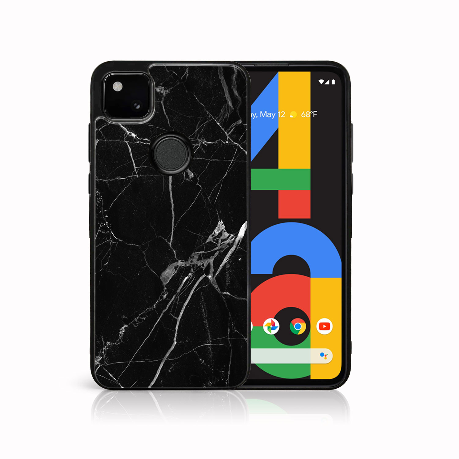 E-shop MY ART Silikónový kryt Google Pixel 4a BLACK MARBLE (142)