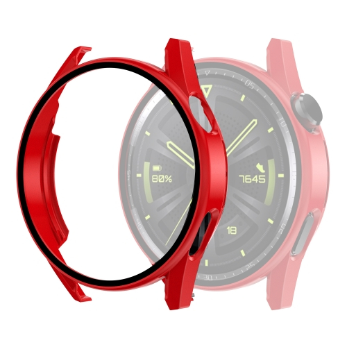 E-shop Plastový kryt s ochranným sklom pre Huawei Watch GT 3 42mm červený