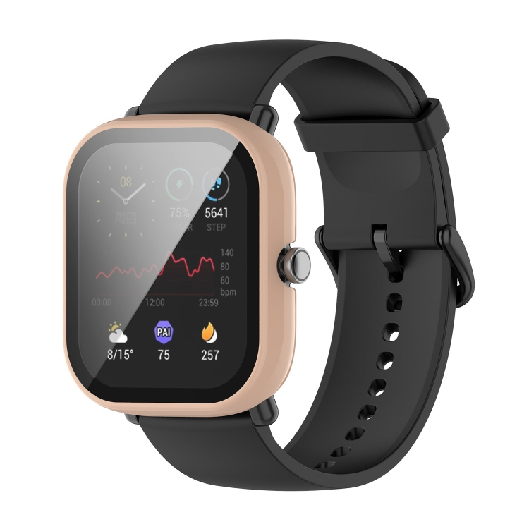 E-shop Plastový kryt s ochranným sklom pre Xiaomi Amazfit GTS 2 Mini ružový