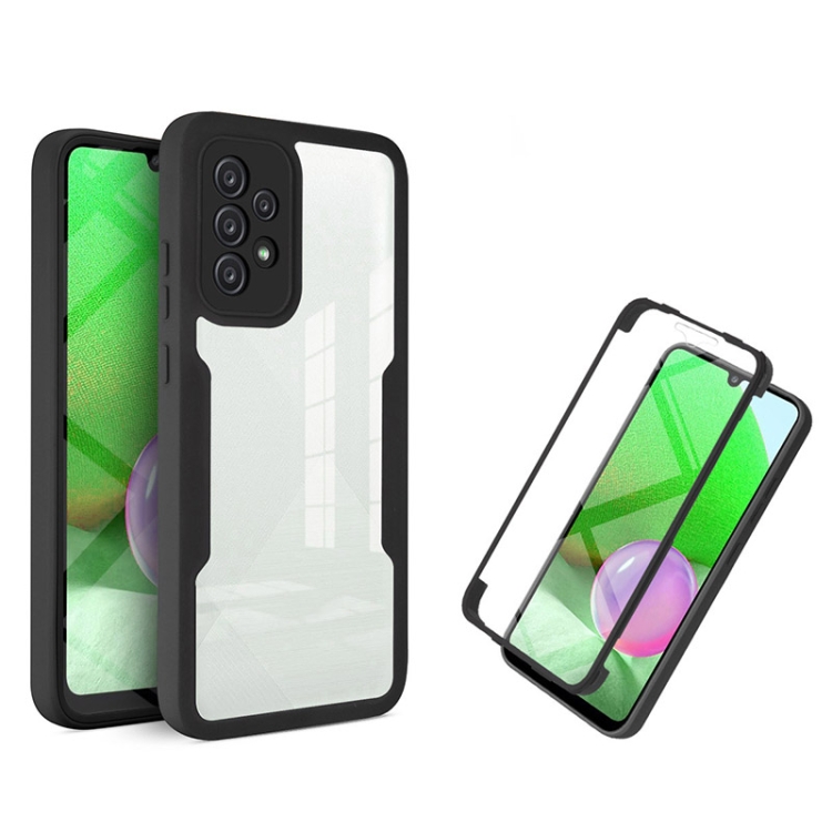 E-shop DUAL Obojstranný kryt s fóliou Samsung Galaxy A52 / A52s / A52 5G čierny
