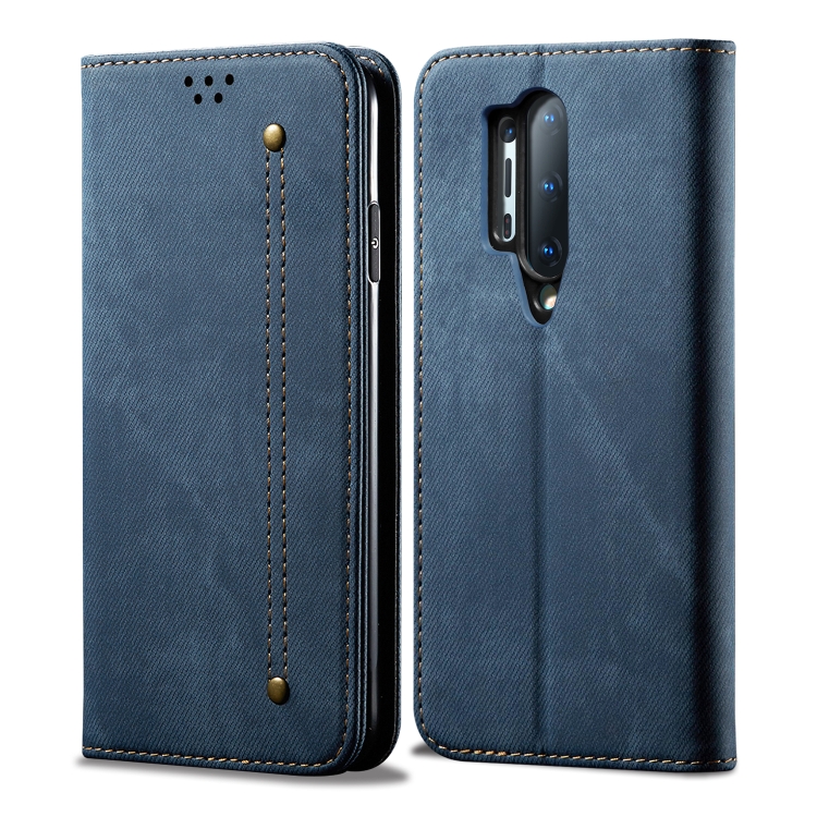 E-shop DENIM Peňaženkový kryt pre OnePlus 8 Pro modrý