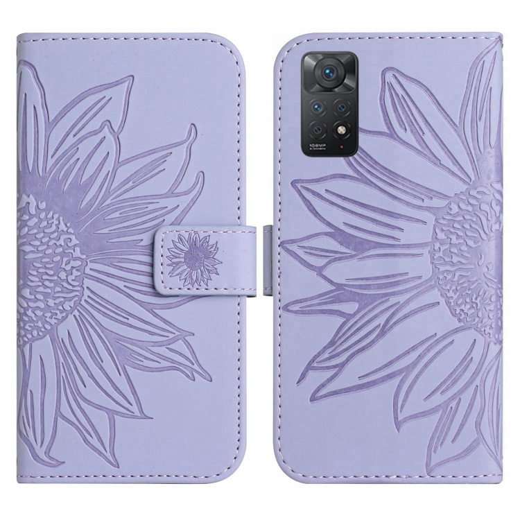E-shop ART SUNFLOWER Peňaženkový obal so šnúrkou pre Xiaomi Redmi Note 11 / Note 11S svetlofialový
