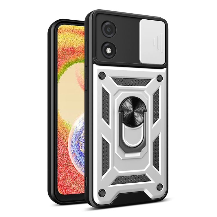 E-shop RING CAMERA Kryt s držiakom pre Motorola Moto E13 strieborný