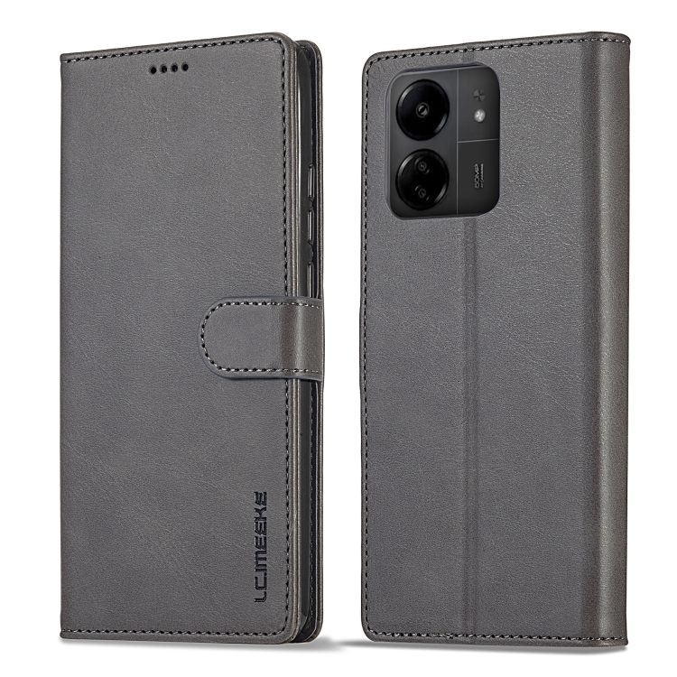 E-shop IMEEKE Peňaženkový obal pre Xiaomi Redmi 13C / Poco C65 šedý