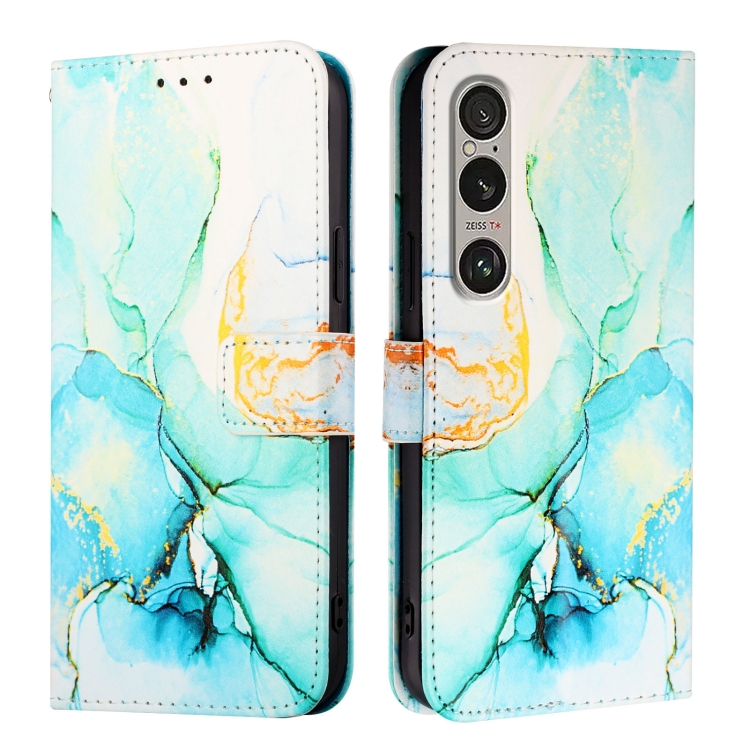 E-shop ART MARBLE Peňaženkový kryt pre Sony Xperia 1 VI GREEN