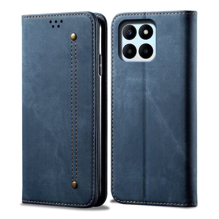 E-shop DENIM Peňaženkový kryt pre Honor X8b modrý