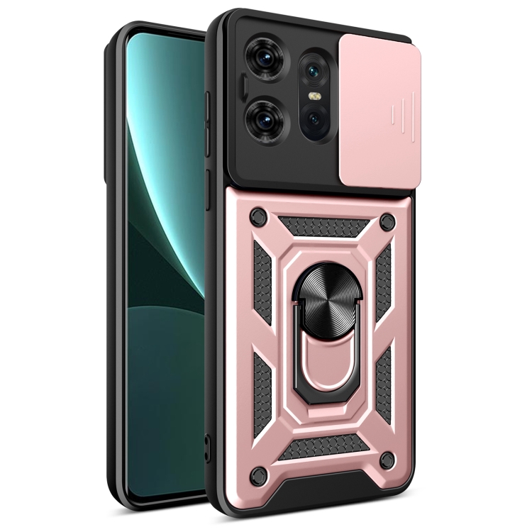E-shop RING CAMERA Kryt s držiakom pre Motorola Edge 50 Pro ružový