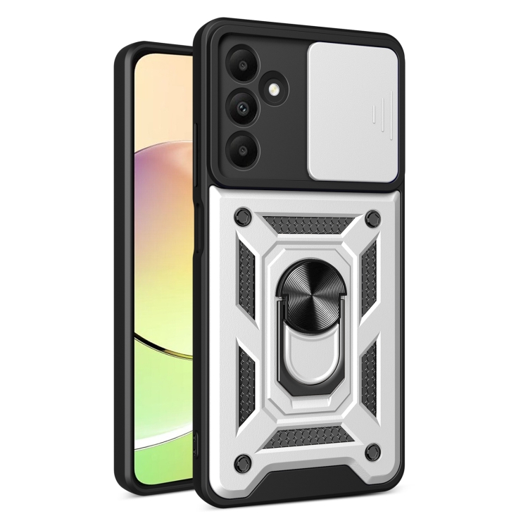 E-shop RING CAMERA Kryt s držiakom pre Samsung Galaxy A15 / A15 5G strieborný