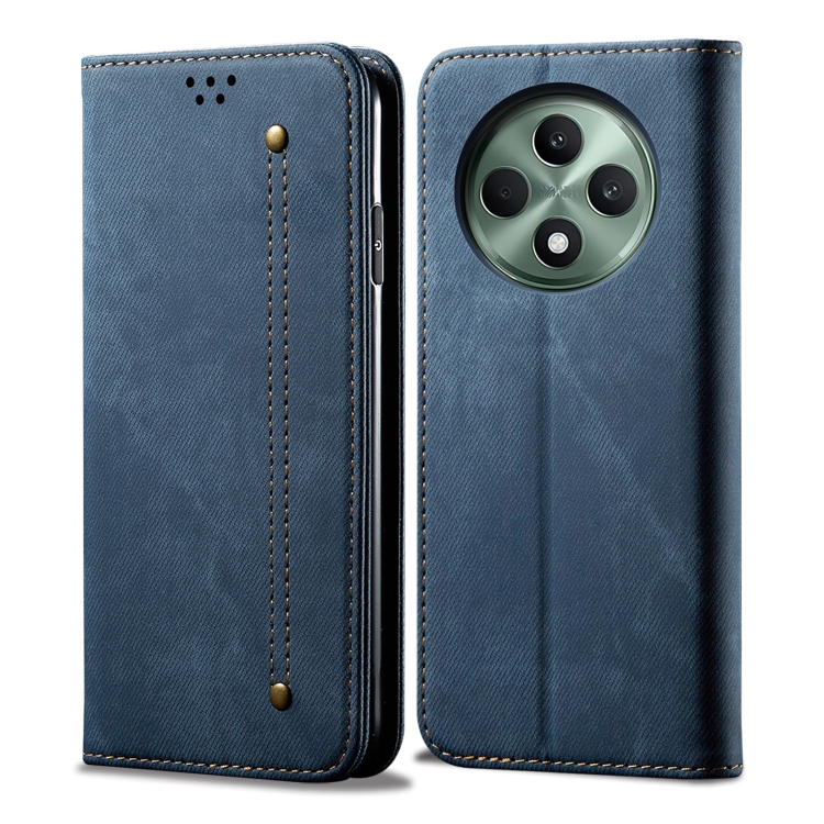 E-shop DENIM Peňaženkový kryt pre Oppo Reno12 FS 5G modrý