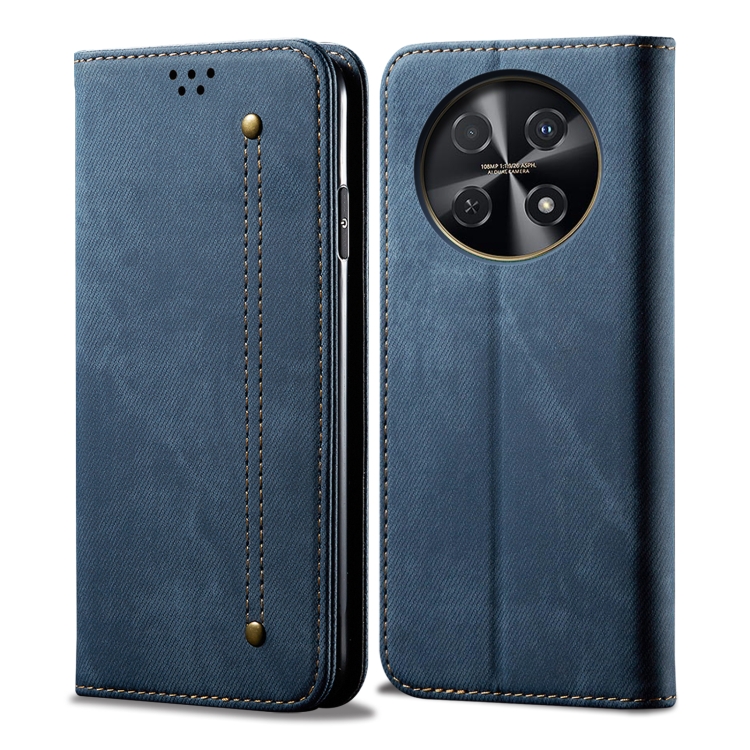 E-shop DENIM Peňaženkový kryt pre Huawei Nova 12i modrý