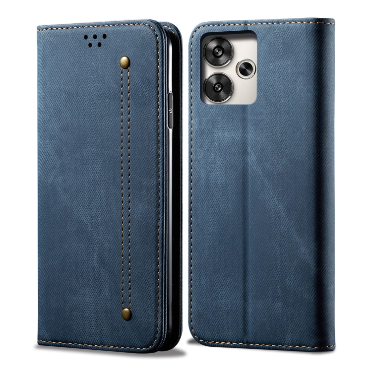 E-shop DENIM Peňaženkový kryt pre Xiaomi Redmi 13 modrý