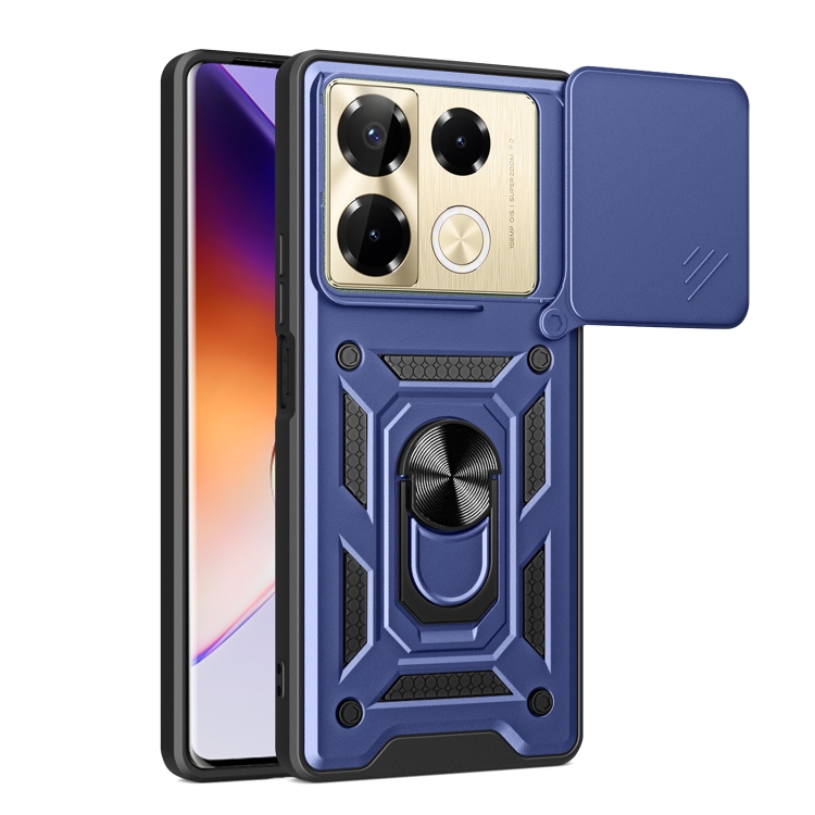 E-shop RING CAMERA Kryt s držiakom pre Infinix Note 40 Pro / 40 Pro+ 5G modrý