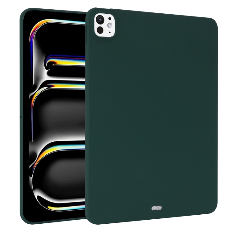 E-shop RUBBER Ochranný kryt pre Apple iPad Pro 13 2024 / M5 2025 tmavozelený