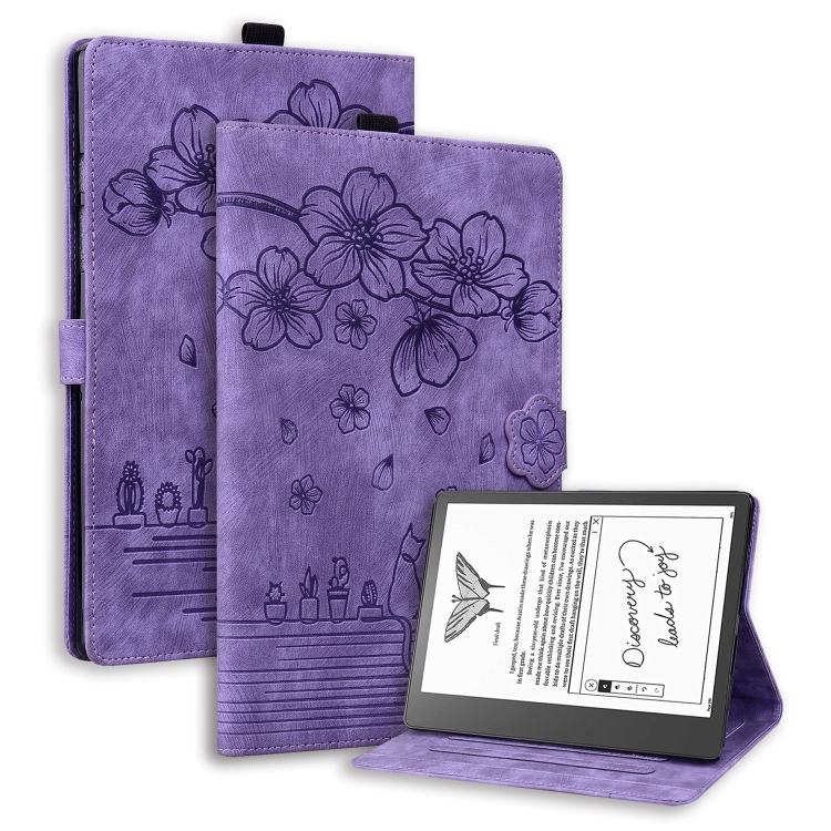 E-shop ART FLOWER Zaklápacie puzdro Amazon Kindle Scribe 2022 fialové