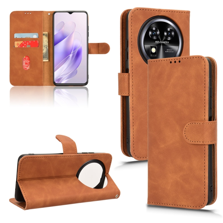 E-shop SKIN FLIP Peňaženkové puzdro pre Oukitel C37 hnedé