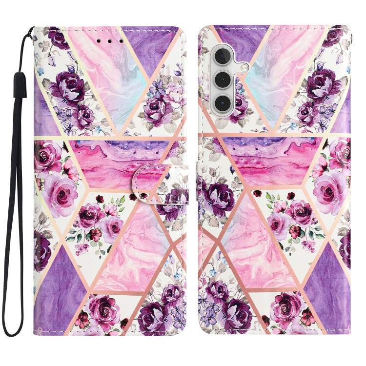 E-shop ART Peňaženkový kryt pre Samsung Galaxy A35 5G PURPLE MARBLE