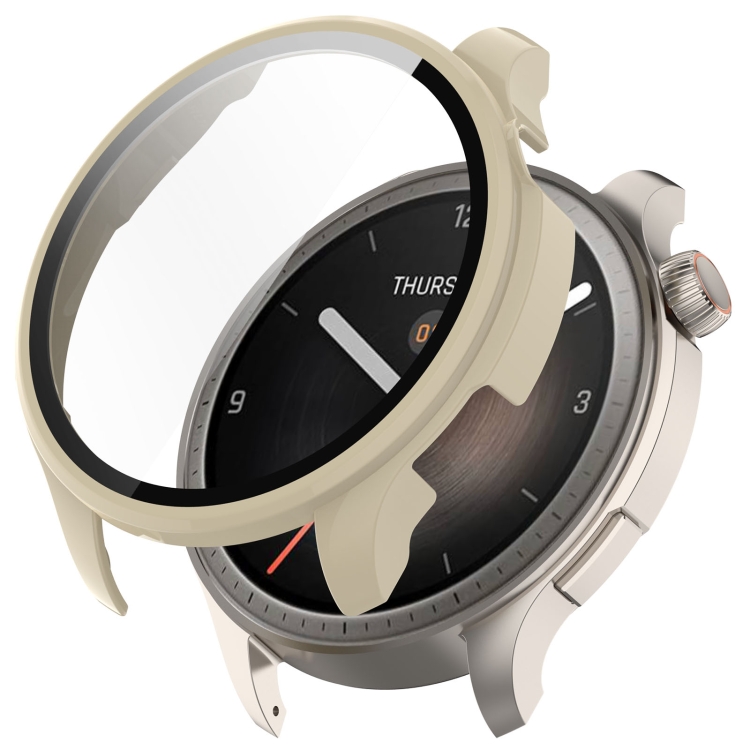E-shop PC FULL COVER Plastový kryt so sklom pre Amazfit Balance béžový
