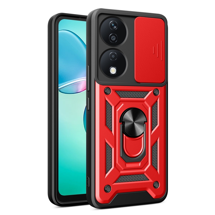 E-shop RING CAMERA Kryt s držiakom pre Honor X7b červený