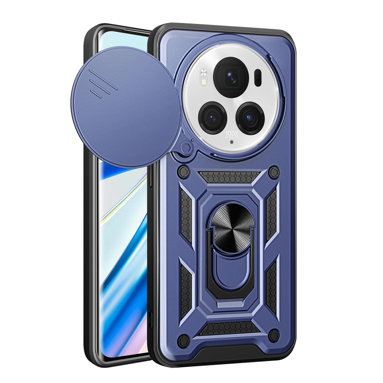 E-shop RING CAMERA Kryt s držiakom pre Honor Magic6 Pro modrý
