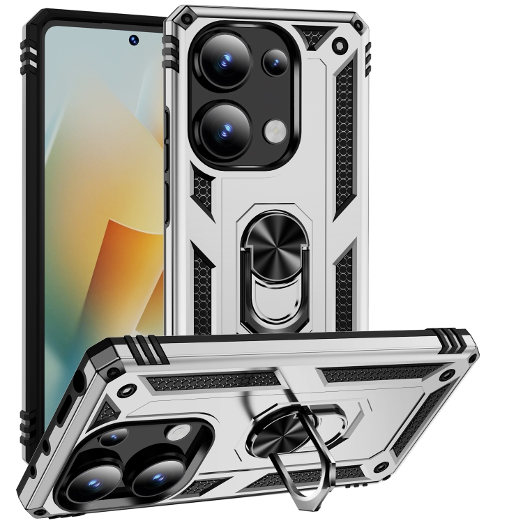 E-shop RING Kryt s držiakom pre Xiaomi Redmi Note 13 Pro strieborný