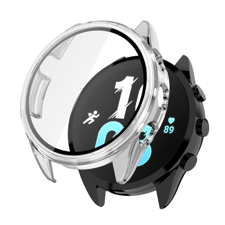 E-shop PC FULL COVER Plastový kryt so sklom pre Garmin Forerunner 165 priehľadný