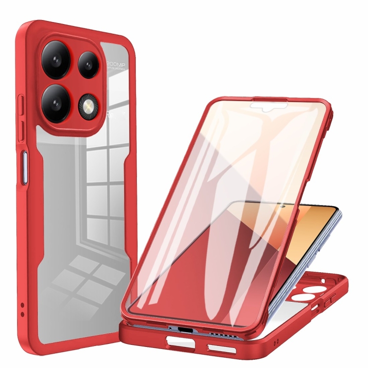 E-shop DUAL Obojstranný kryt s fóliou Xiaomi Redmi Note 13 Pro červený