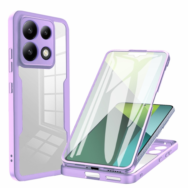 E-shop DUAL Obojstranný kryt s fóliou Xiaomi Redmi Note 13 Pro 5G fialový
