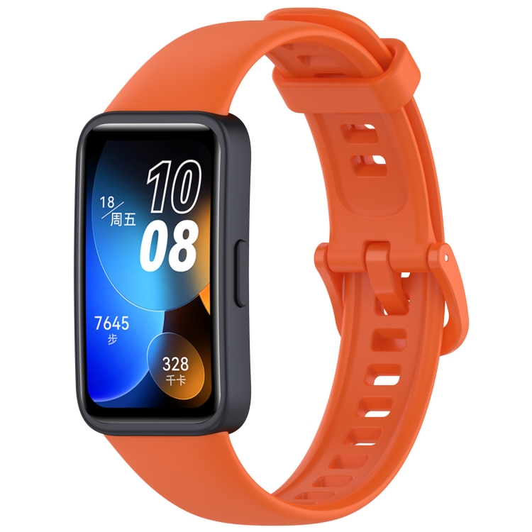 E-shop SILICONE Vymeniteľný remienok pre Huawei Band 10 / Band 9 oranžový