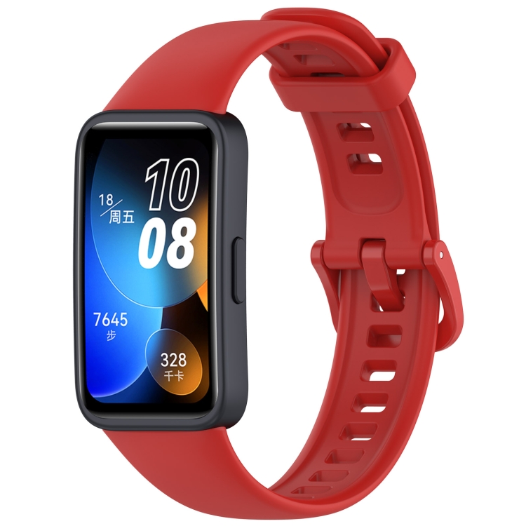 E-shop SILICONE Vymeniteľný remienok pre Huawei Band 10 / Band 9 červený