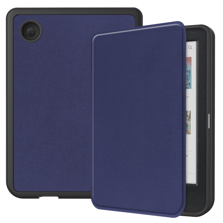 E-shop LEATHER Zaklápací kryt pre Kobo Clara Colour / Clara BW modrý