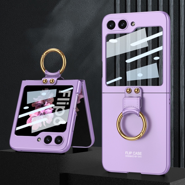 E-shop GKK CIRCLE Ochranný kryt s držiakom pre Samsung Galaxy Z Flip7 FE 5G / Flip6 5G fialový