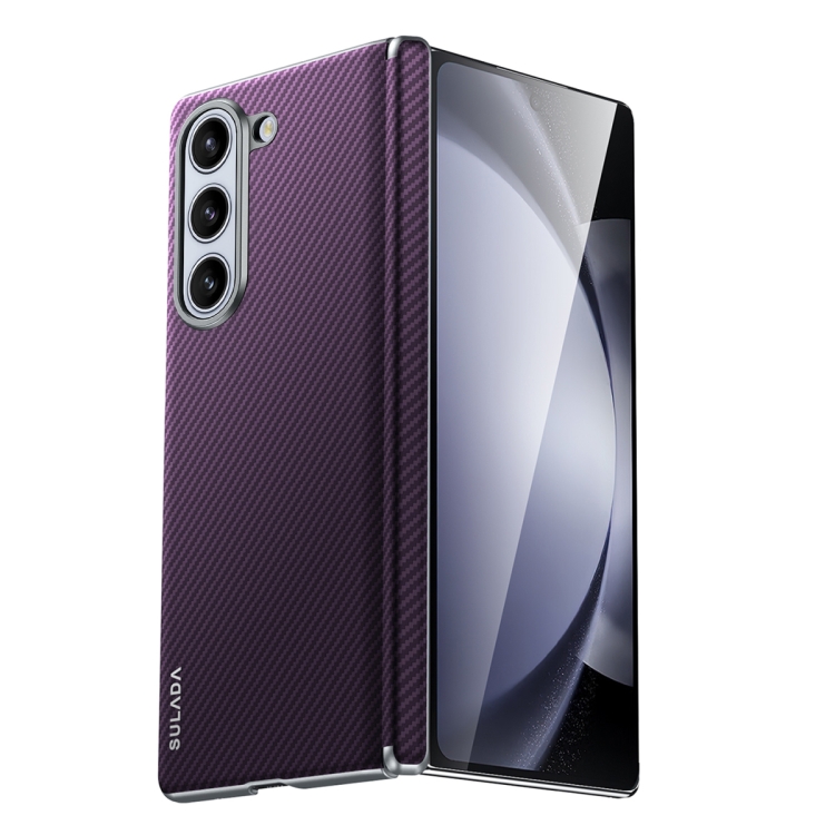 E-shop SULADA CARBON Zadný kryt s MagSafe pre Samsung Galaxy Z Fold6 5G fialový