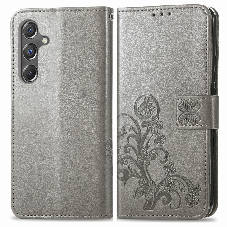 E-shop ART FLOWERS Peňaženkový obal pre Samsung Galaxy A15 / A15 5G šedý