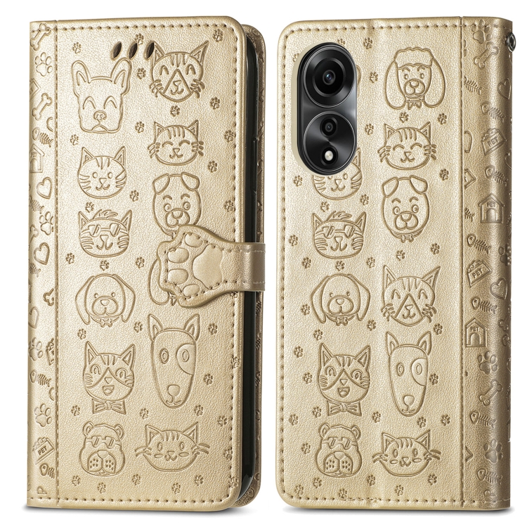 E-shop ART ANIMALS Peňaženkový obal pre Oppo A78 zlatý