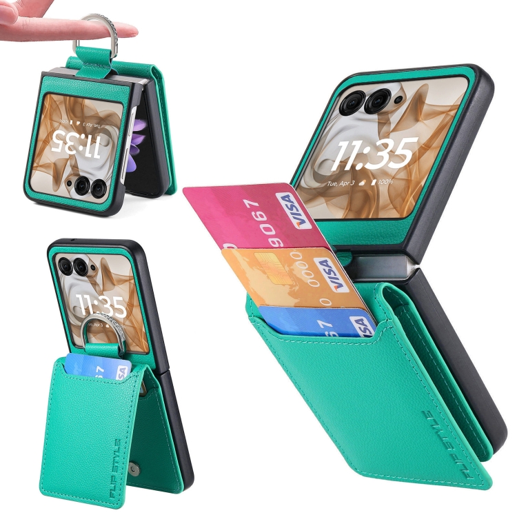 E-shop CARD Kryt s priehradkami pre karty Motorola Razr 50 Ultra zelený