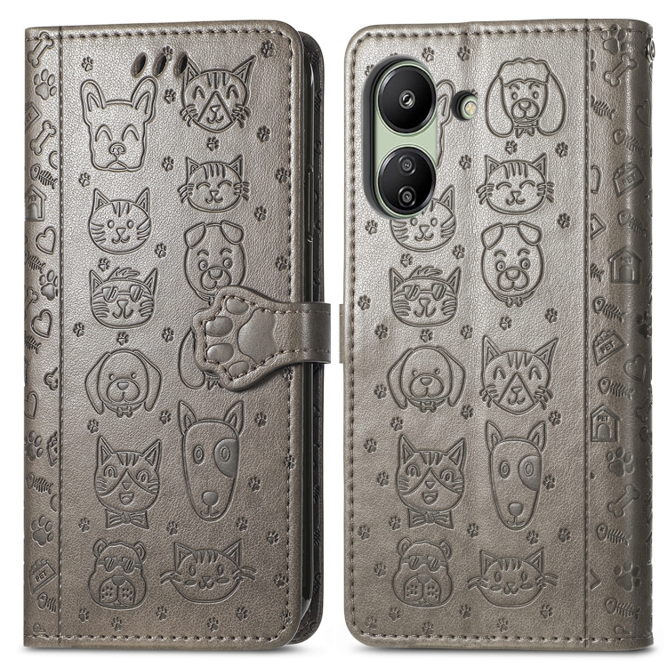E-shop ART ANIMALS Peňaženkový obal pre Xiaomi Redmi 13C / Poco C65 šedý