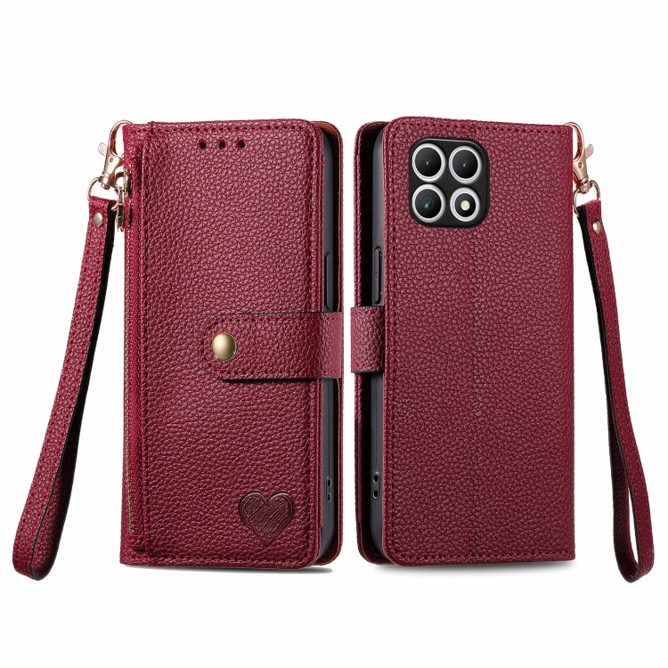 E-shop HEART Peňaženkové puzdro pre T Phone 2 Pro červené