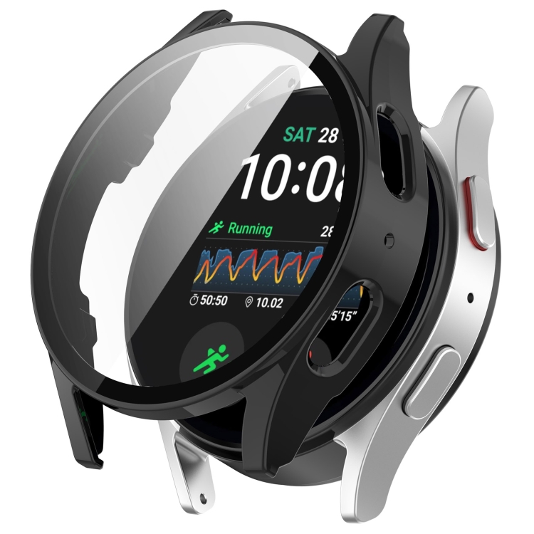 E-shop PC FULL COVER Plastový kryt so sklom pre Samsung Galaxy Watch 7 44mm čierny