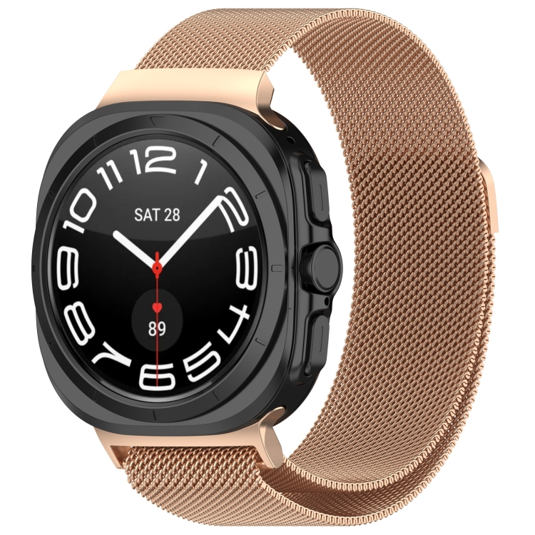 E-shop MILANESE Kovový remienok pre Samsung Galaxy Watch Ultra / Watch Ultra 2025 ružovozlatý